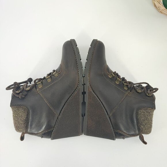 Sperry Women's Top-Sider Celeste Bliss Brown Leather Wedge Boots Size 7.5 - Picture 6 of 8